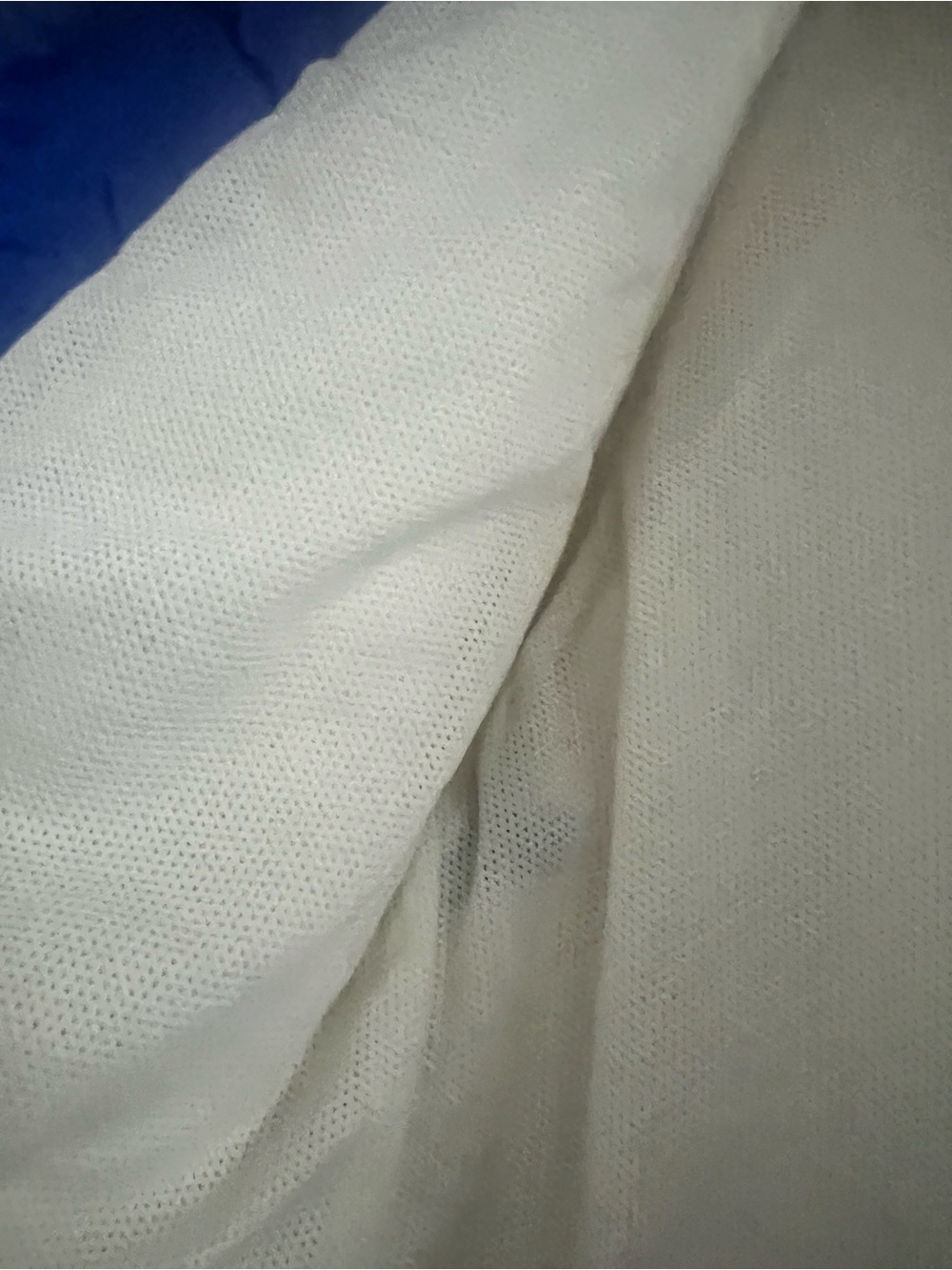 Nike Cream Sherpa Jacket with Blue Panels and Orange Trim - Picture 10 of 10